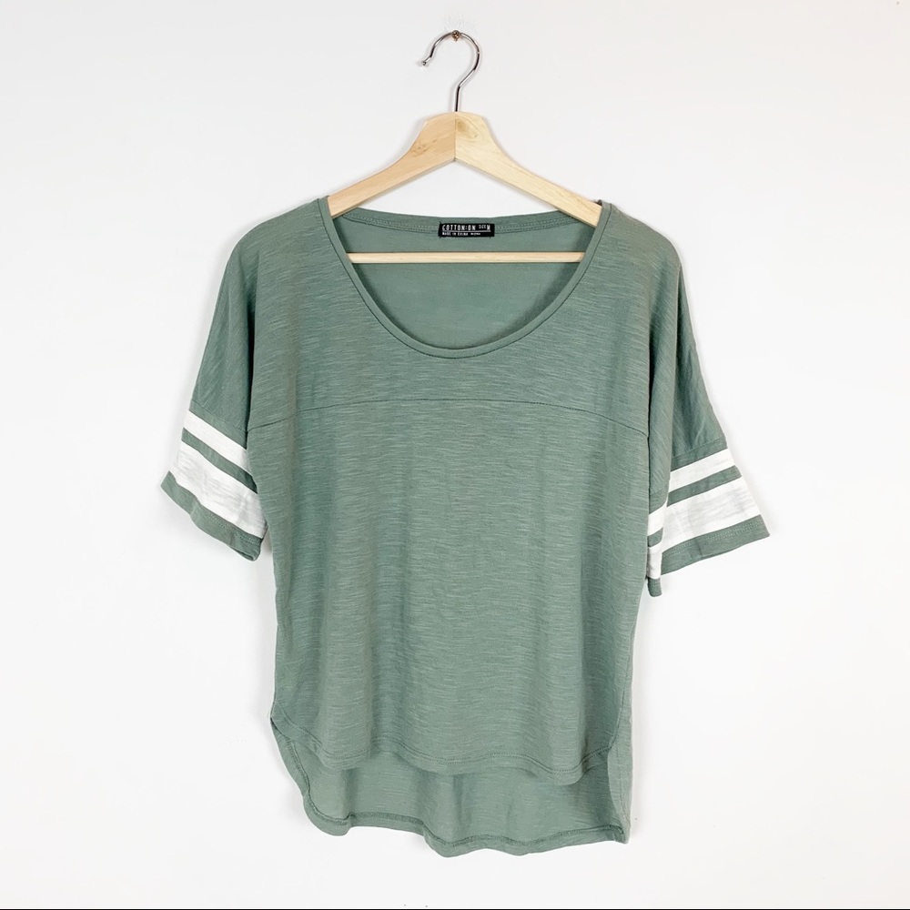 COTTON ON Loose Cute Short Sleeve Striped Tee M